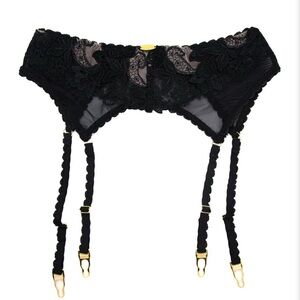 Elegant Black Lace Garter Belt